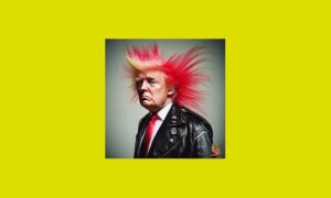 Trump, punk ultime ou parodie ? Avec sa mèche en pogo permanent et ses meetings-chaos, il transforme la politique US en concert punk improvisé.