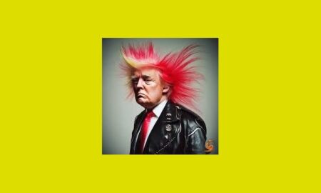 Trump, punk ultime ou parodie ? Avec sa mèche en pogo permanent et ses meetings-chaos, il transforme la politique US en concert punk improvisé.