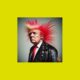 Trump, punk ultime ou parodie ? Avec sa mèche en pogo permanent et ses meetings-chaos, il transforme la politique US en concert punk improvisé.