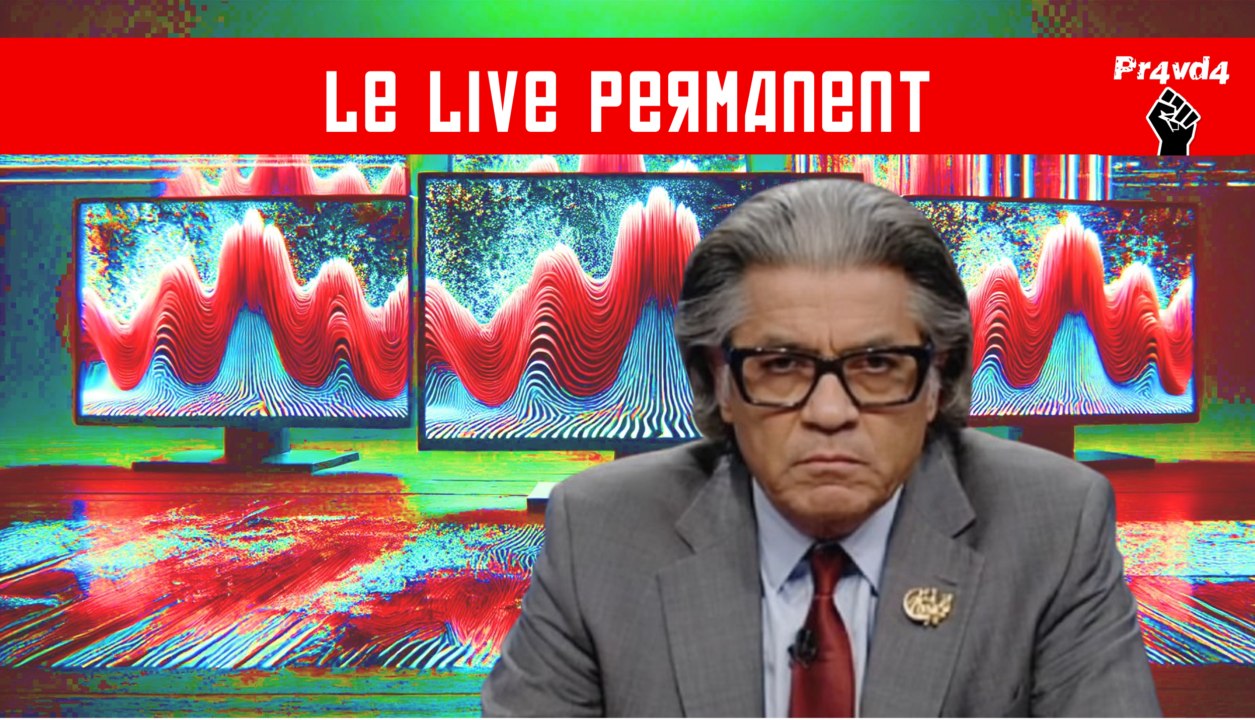 Pr4vd4 lance son Live Permanent : satire, glitch, absurdité assumée et vacuité médiatique mise en scène. Une démonstration corrosive.