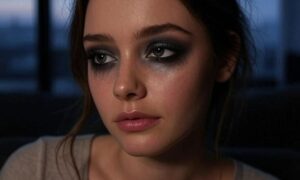 Le "tired girl makeup" érige la fatigue en esthétique : cernes sublimés, traits froissés et maquillage qui bave deviennent manifeste culturel